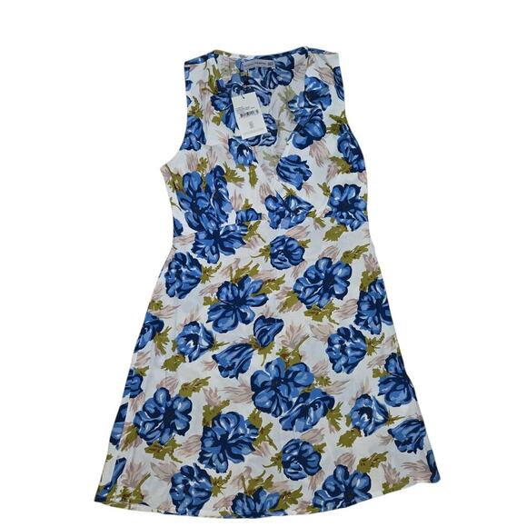 Faithful The Brand Penne Mini Dress in Isadora Floral Navy Size: 4 - Picture 2 of 6